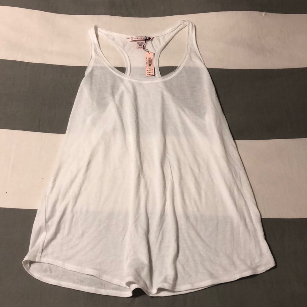 VIctorias Secret white racerback tank. Small, NWT